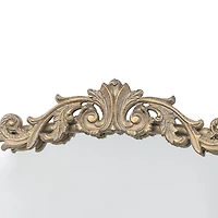 Gold Studded Scroll Arched Mirror, 42 in.