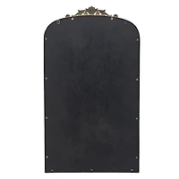 Gold Studded Scroll Arched Mirror, 42 in.