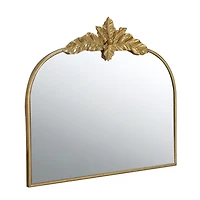 Gold Leaves Arched Wall Mirror, 40x35 in.