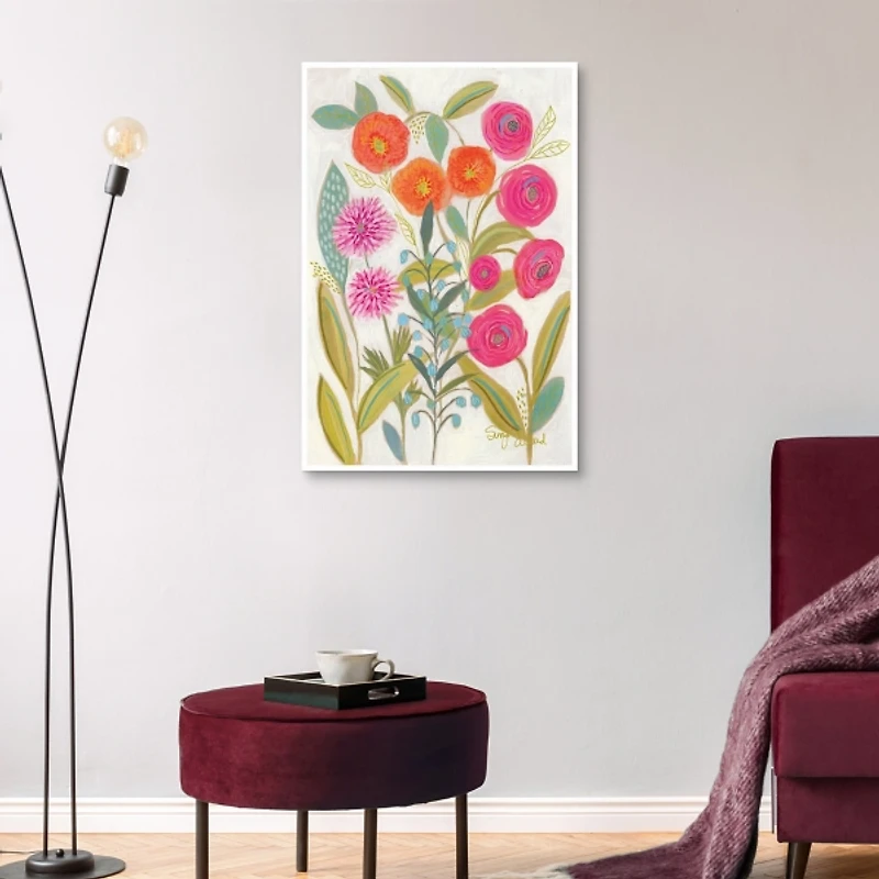 Joyful Garden VII Framed Canvas Art Print