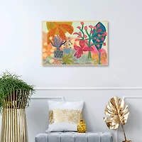 On the Veranda Framed Canvas Art Print