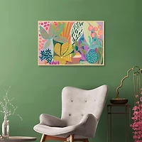 Palm Heaven Framed Canvas Art Print