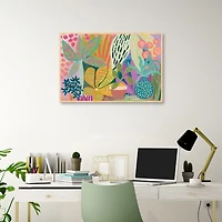 Palm Heaven Framed Canvas Art Print