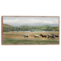 Summer Herd Framed Canvas Art Print