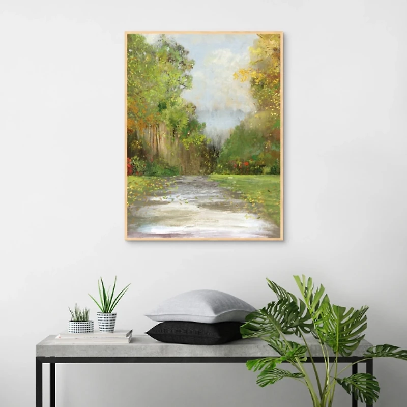 Forest Path Framed Canvas Art Print