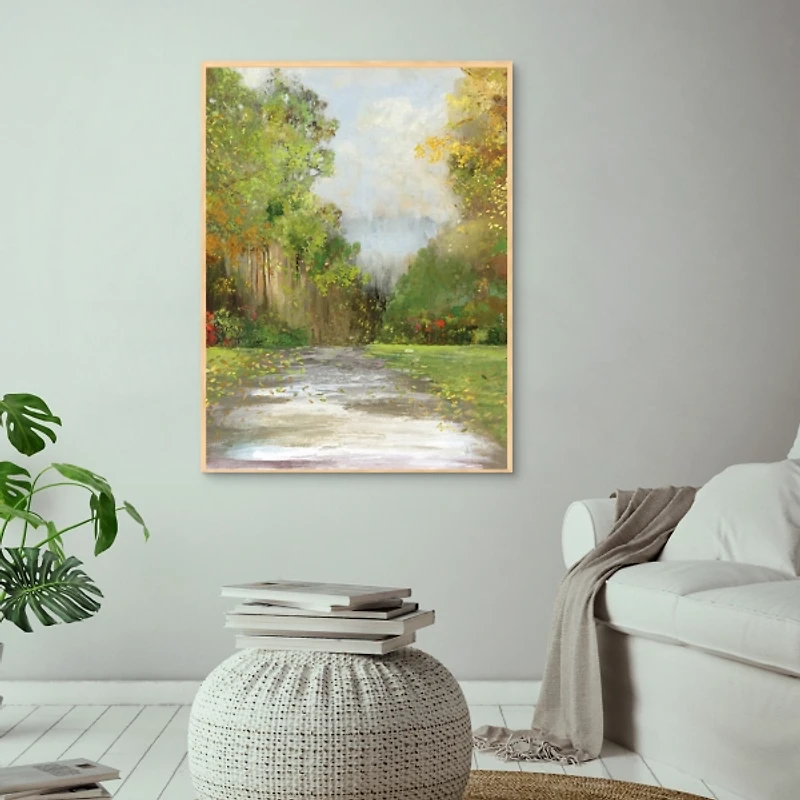 Forest Path Framed Canvas Art Print