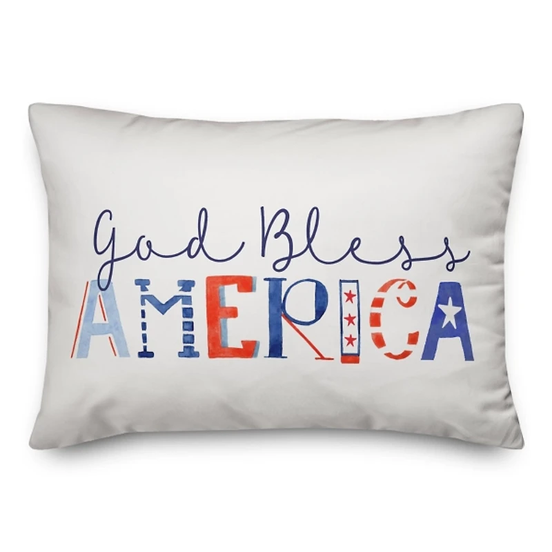 God Bless America Indoor/Outdoor Pillow
