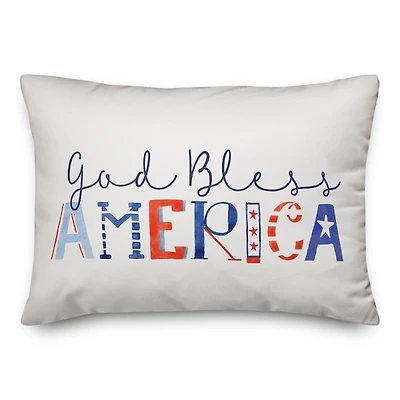 God Bless America Indoor/Outdoor Pillow
