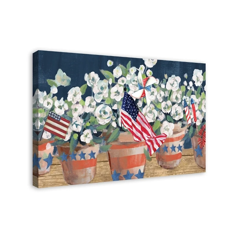 Patriotic Terracotta Pots Canvas Art Print
