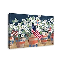 Patriotic Terracotta Pots Canvas Art Print