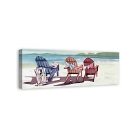 Patriotic Adirondacks Canvas Art Print
