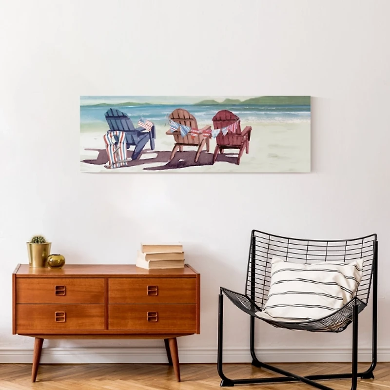 Patriotic Adirondacks Canvas Art Print