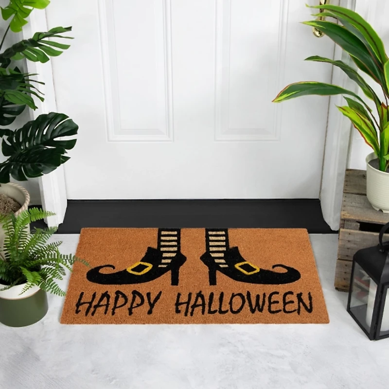 Happy Halloween Witch Feet Doormat