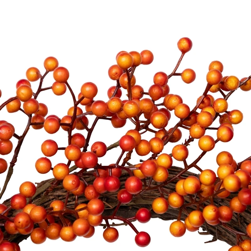 Orange Berries and Twig Wreath
