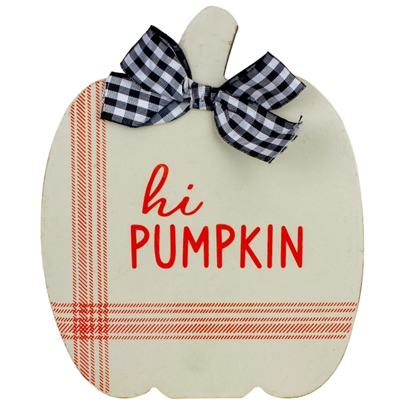 Blue and White Pumpkin Tabletop Signs, Set of 2