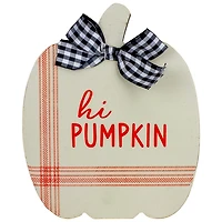Blue and White Pumpkin Tabletop Signs, Set of 2