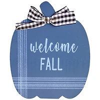 Blue and White Pumpkin Tabletop Signs, Set of 2