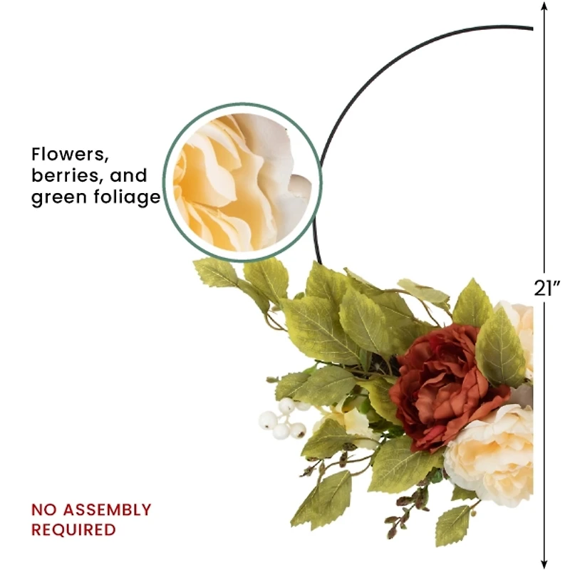 Harvest Floral Half Wreath