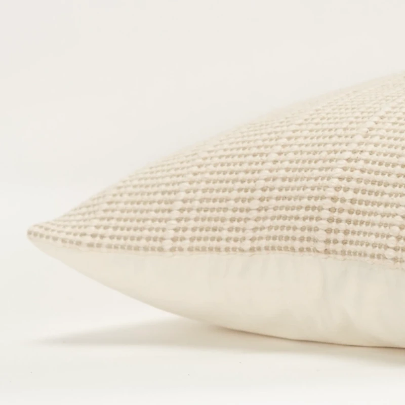 Natural Woven Throw Pillow