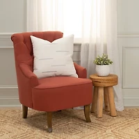 Silver Woven Lines Throw Pillow