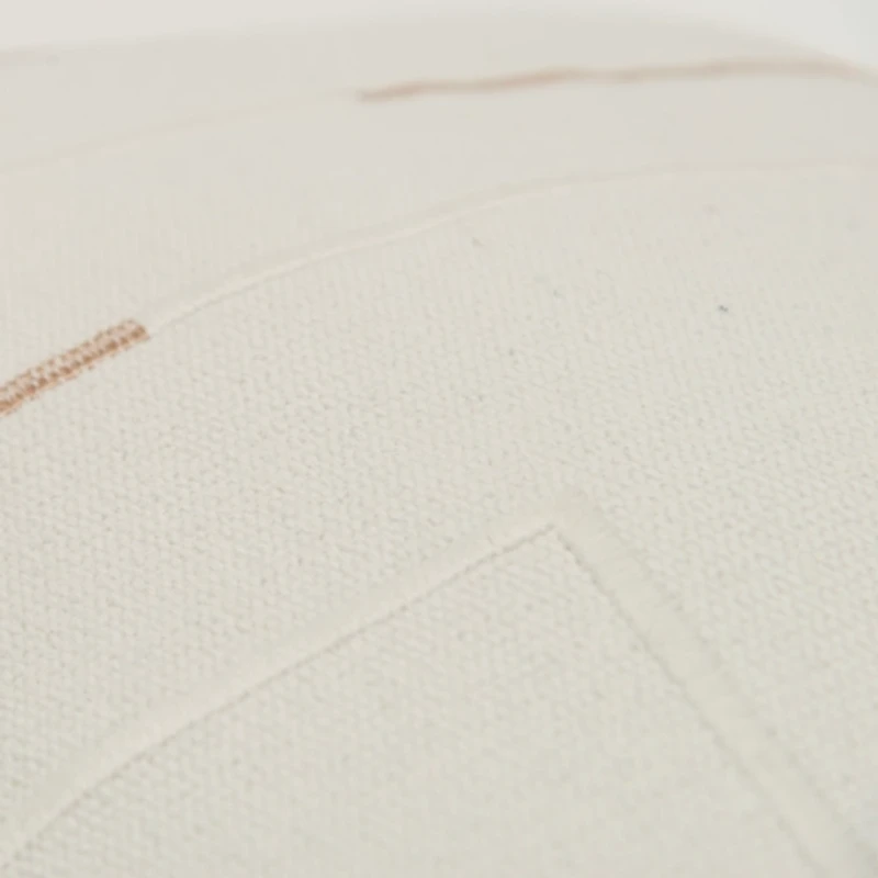 Gold Geometric Woven Lines Throw Pillow