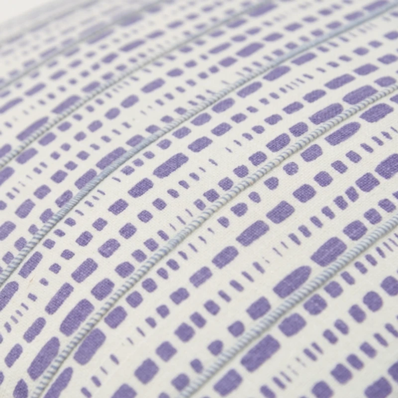 Violet Dash Print Throw Pillow