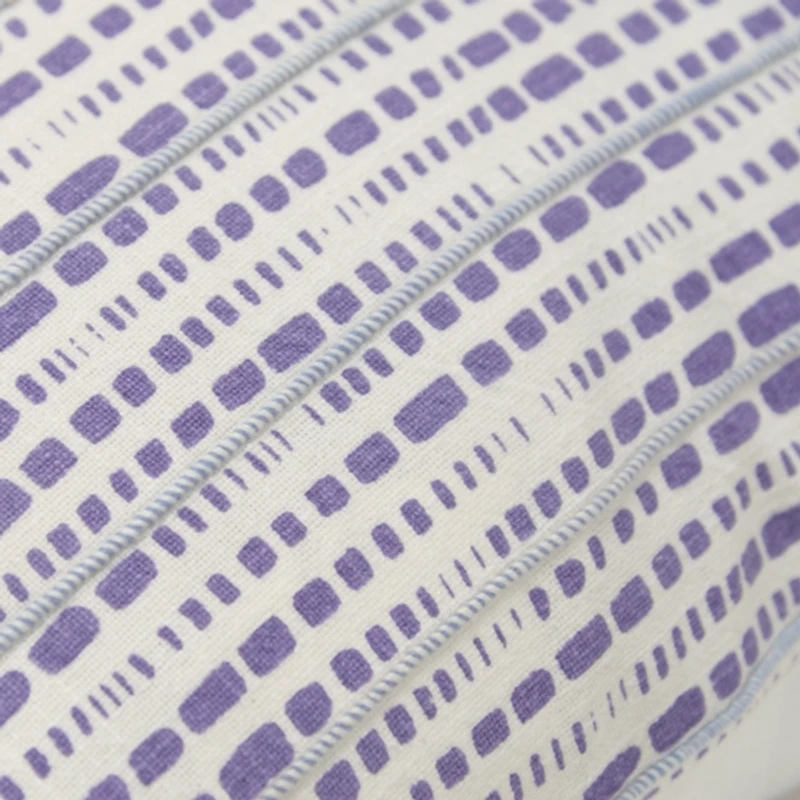 Violet Dash Print Throw Pillow