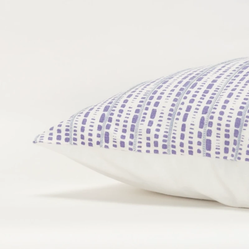 Violet Dash Print Throw Pillow