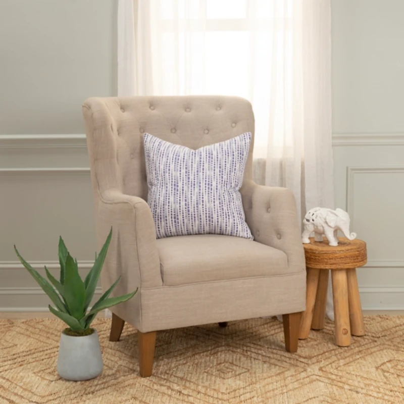 Violet Dash Print Throw Pillow