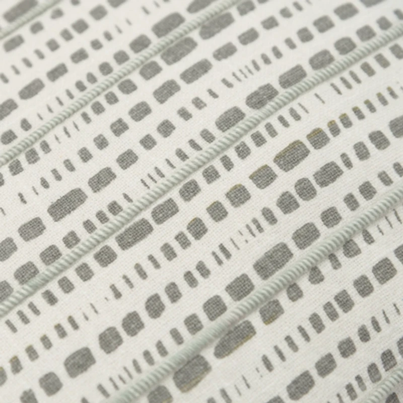 Gray Dash Print Throw Pillow