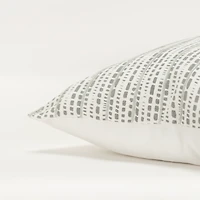 Gray Dash Print Throw Pillow