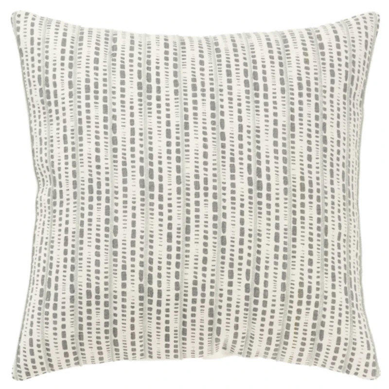 Gray Dash Print Throw Pillow