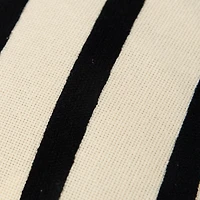 Black Asymmetrical Linear Throw Pillow