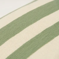 Green Asymmetrical Linear Throw Pillow