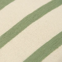 Green Asymmetrical Linear Throw Pillow