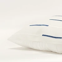 Blue Woven Lines Throw Pillow