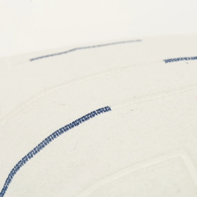 Blue Geometric Woven Lines Throw Pillow