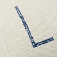 Blue Geometric Woven Lines Throw Pillow