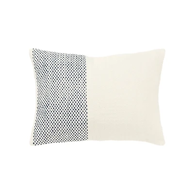 Dotted Colorblock Throw Pillow