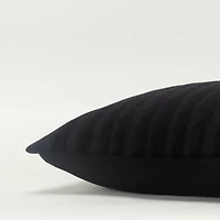Black Asymmetrical Stripe Lumbar Pillow
