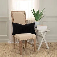 Black Asymmetrical Stripe Lumbar Pillow