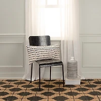 Navy and Natural Animal Patterned Lumbar Pillow