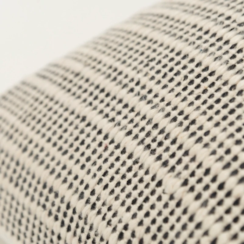 Black and Natural Sea Striped Pillow