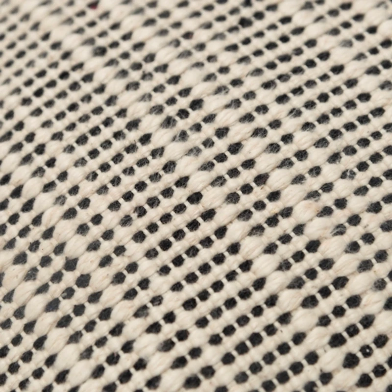 Black and Natural Sea Striped Pillow