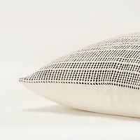 Black and Natural Sea Striped Pillow