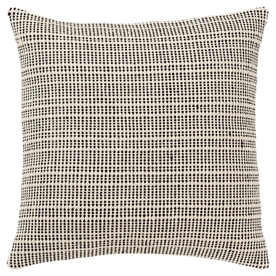Black and Natural Sea Striped Pillow