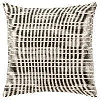 Black and Natural Sea Striped Pillow