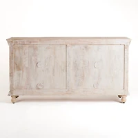 Whitewashed Carri Glass Door Cabinet