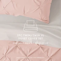 Blush Pinched 2-pc. Twin Duvet Cover Set
