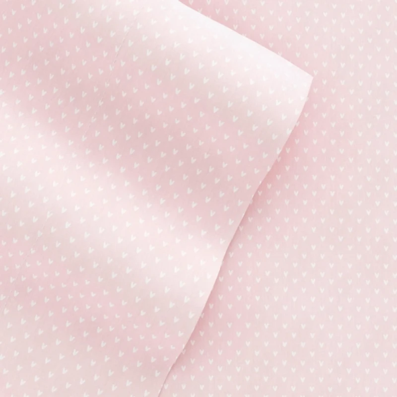 Pink Tiny Hearts 3-pc. Twin Sheet Set